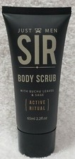 SIR Just Men ACTIVE RITUAL Body Scrub Gel Buchu Leaves Sage 2.2 oz/65mL New RARE