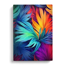 Tropical Leaf Digital Canvas Wall Art Print Framed Picture Decor Living Room