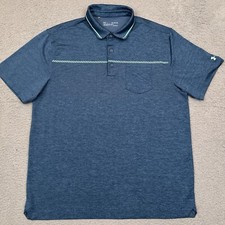 Under Armour The Playoff Polo Shirt Men's XL Blue Performance Golf Stretch