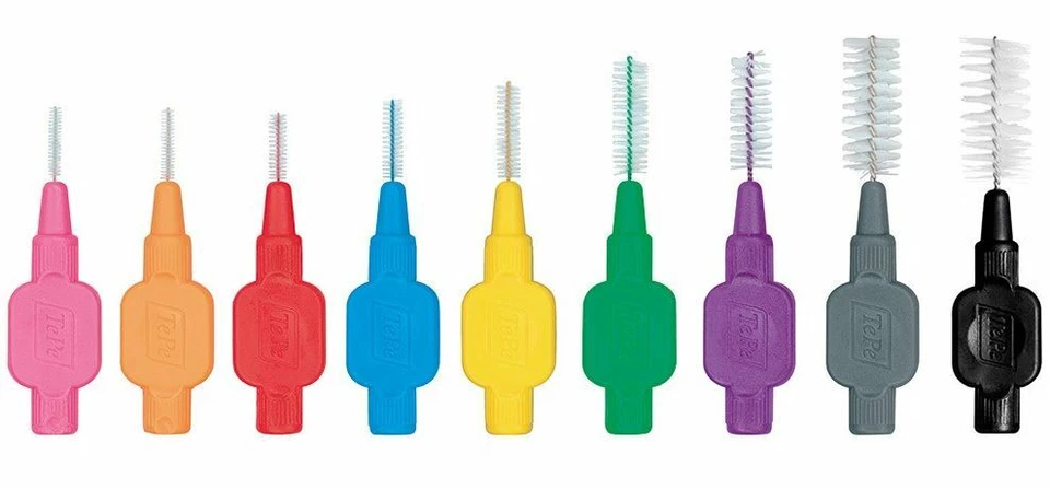 TePe Interdental Brushes, Pack of 8, Various Colours & Sizes (FREE UK P&P)