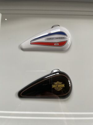 HARLEY DAVIDSON 2015 6 Mini Gas Tank Set Shadow Box Art Frame Wall