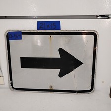Authentic Road Traffic Street Sign Arrow Right/Left 15"x21" 12-157