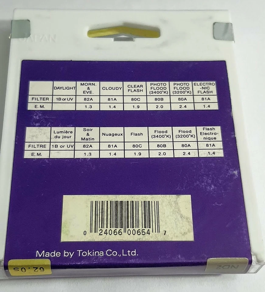 62mm Genuine Hoya ND2 ND 2 Lens filter 62 mm Neutral Density ND2X ND 2X Japan - Image 4 of 4