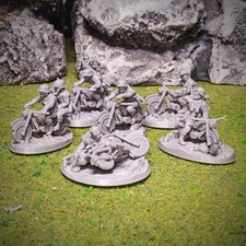 German Kradschutzen Biker Squad (6) (Deutsch, WW2) 20mm Battlegroup