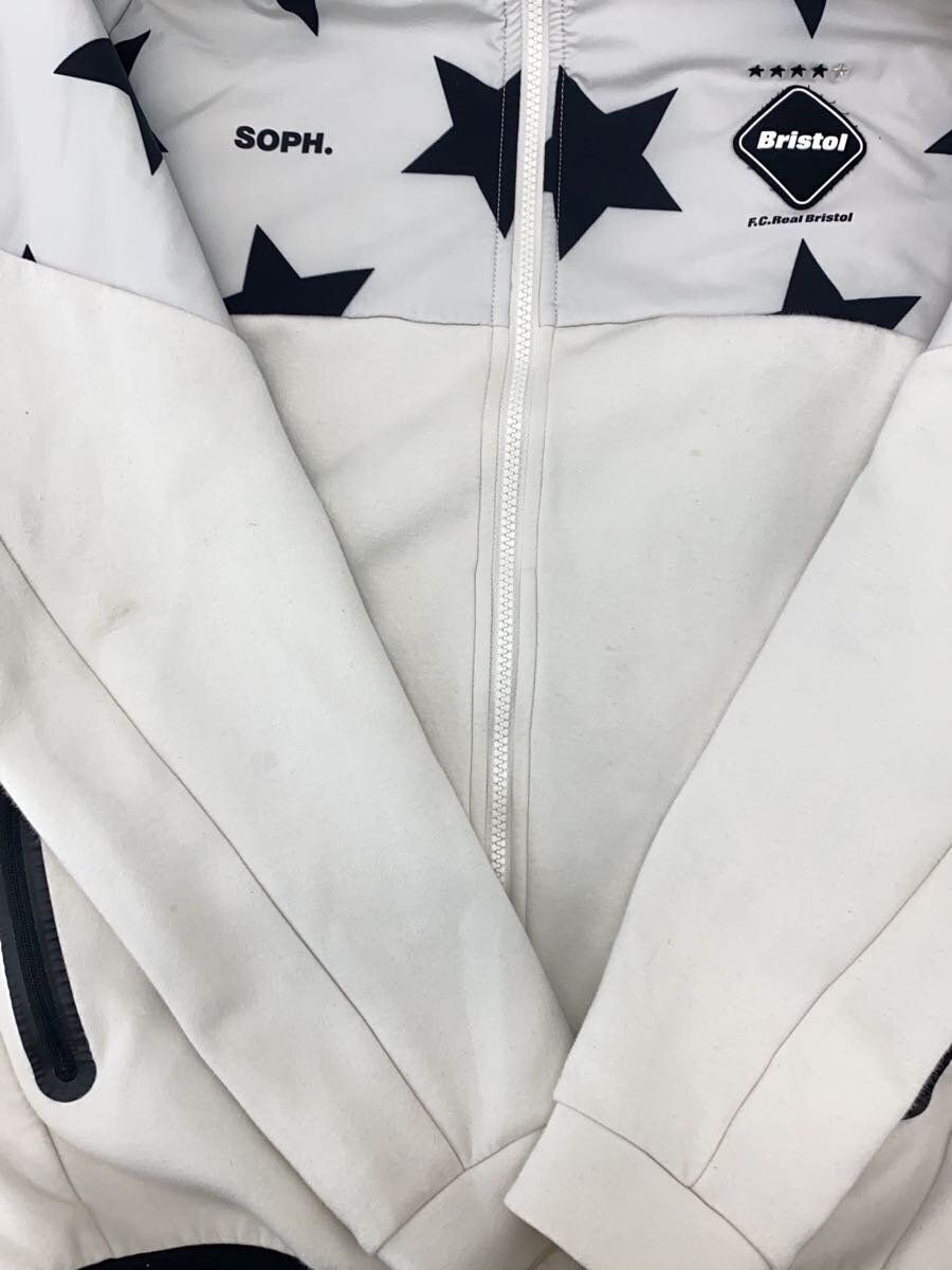 Soph. Zip Hoodie 23SS Dyed M Cuff Stained Cotton White FCRB