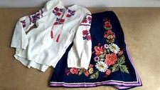 Ukrainian women's national costume Stage Vintage Handmade 1950-60s Ethnic Authen