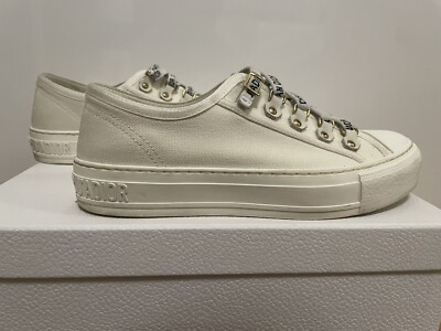 Dior WALK'N'DIOR SNEAKER White Cotton Canvas | eBay