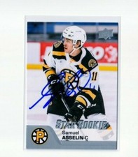 SAMUEL ASSELIN autographed SIGNED '20/21 Upper Deck AHL card #183 BOSTON BRUINS