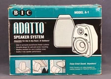 BIC Adatto A-1 White - Outdoor Weather Resistant Speakers by BIC America -New