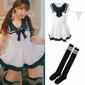 School Japanese Sailor Suit Sexy Lingeries Sleepwear JK Uniform Cosplay Costume