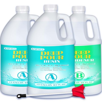 tDeep Pour Epoxy Resin 15 Gallon 24 Inch Pour Depth Low Viscosity Crystal C