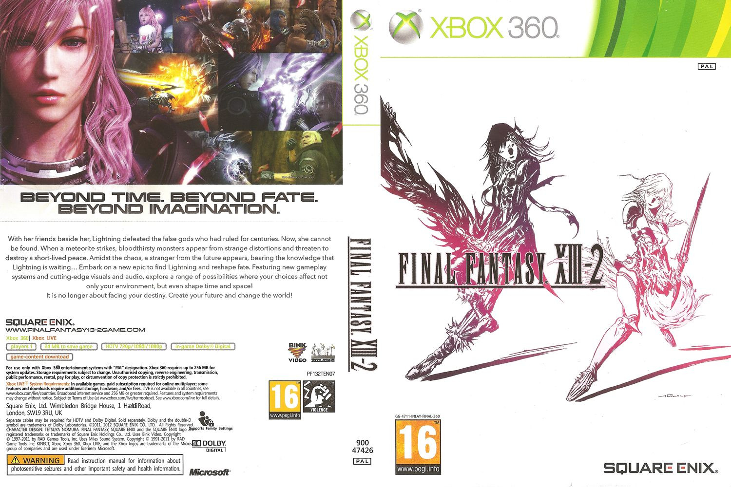 FINAL FANTASY XIII-2 GIOCO NUOVO PER MICROSOFT XBOX 360 IN EDIZIONE UK XB3020512