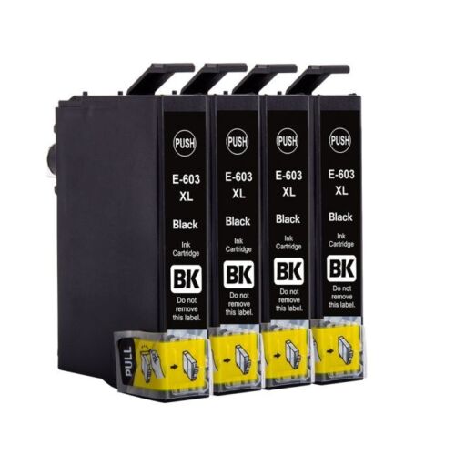 Encre pour imprimante Epson WorkForce WF-2810DWF cartouches à cap haut noir pack de 4 - Photo 1 sur 4