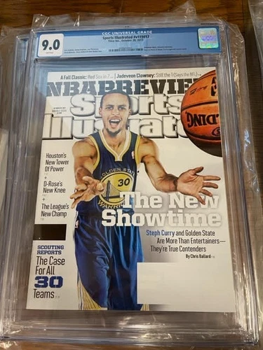 October 28, 2013 Stephen Curry Warriors Sports Illustrated NO LABEL CGC 9.0
