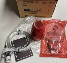 Elk Lighting Mini Pendant Fire Red With Satin Nickel 110-1FR 5” high New