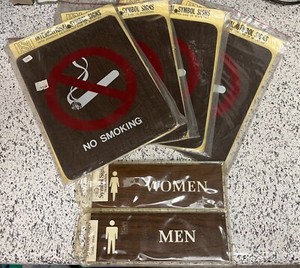 Vintage No Smoking Signs NOS