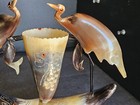 Carved Horn Art Birds and Fish — photo 5