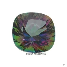 7 MM CUSHION  CUT MYSTIC RAINBOW TOPAZ  TREATED GEMSTONE  AAA (176293)