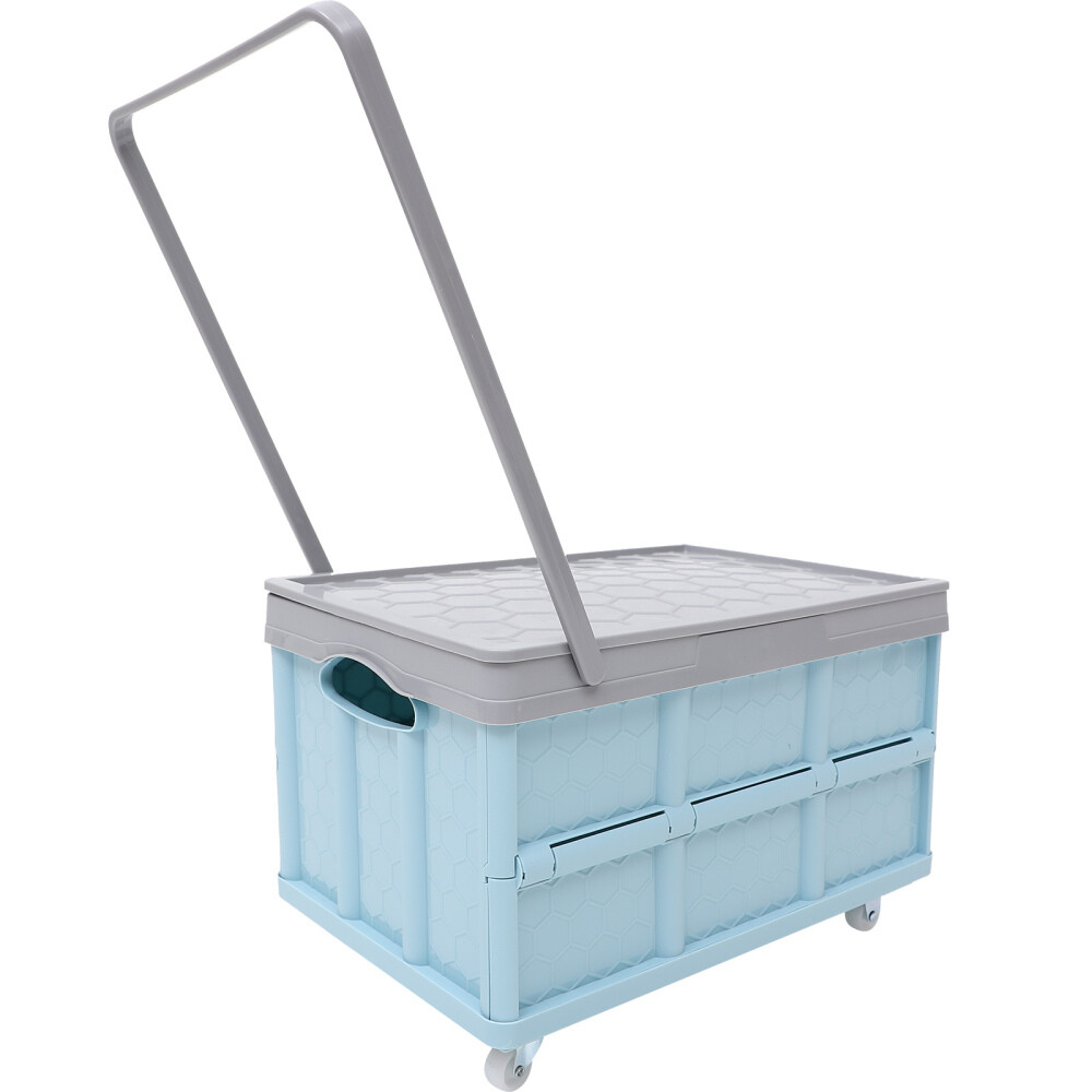 Plastic Clothing Storage Bins with Lids Folding Shopping Cart eBay
