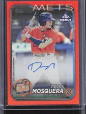 2024 Topps Pro Debut #PD-72 Diego Mosquera Orange Foil Auto #/25