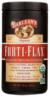 Barlean's Forti-Flax Organic Flaxseed 2 Pack, Ground 1 Pound (Pack of 2) 