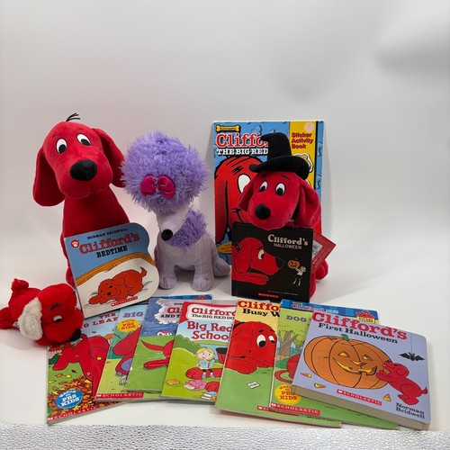 Clifford the Big Red Dog Plush and Book Lot Kohl's Cares Scholastic 12pc Set