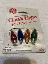 Vintage GE General Electric Replacement Bulbs Classic Lights 4 Bulbs 50 75 100