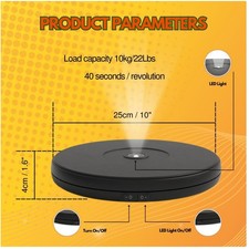 Electric Motorized Rotating Turntable Stand, 20 lb Load
