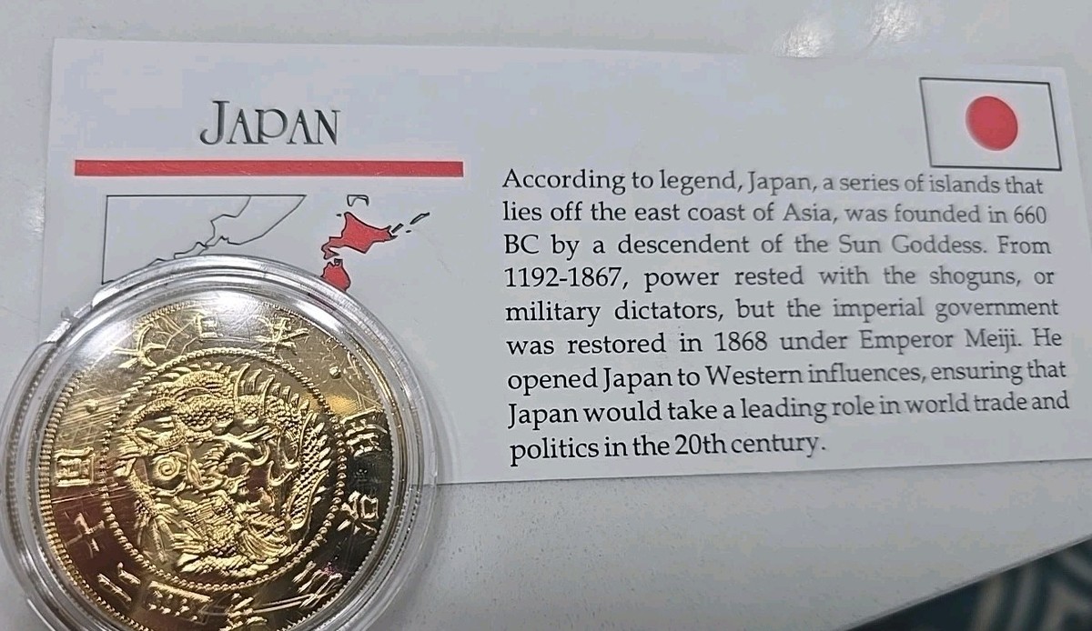 Japan Meiji 3 20 yen re print $20 Coin For Collection