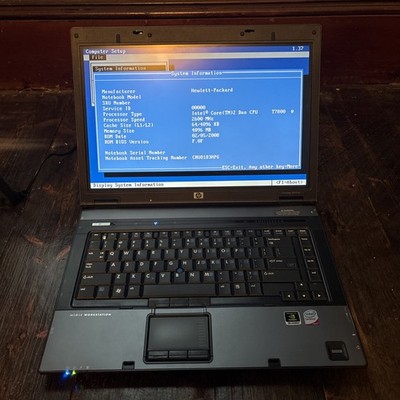 HP COMPAQ 8510W 4gb Ram T7800 CPU RARE WUXGA+ 15.6 NVIDIA 570M - NO HDD