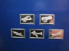 BULLION 1977 5 x Franklin Mint Issue Great Airplanes Silver Ingots Lot 7 #B313