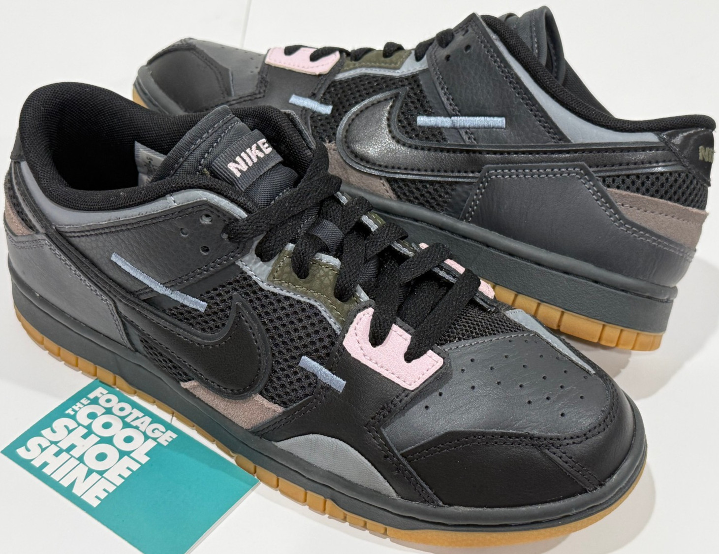 NIKE SB DUNK SCRAP LOW PATCHWORK COOL GREY BLACK … - image 2