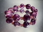 High Grade Natural Purple Mica Heart Shape Bracelet — photo 4