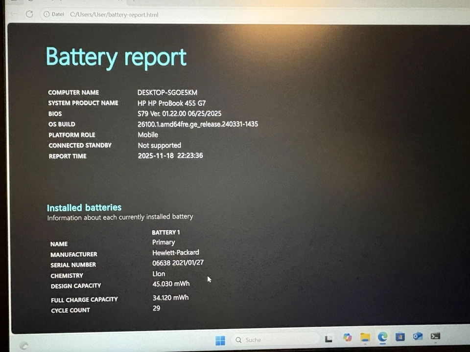 HP ProBook 455 G7 15,6 Zoll (512GB SSD, AMD Ryzen 5 4500U, 4,00GHz,... - Bild 2 von 4