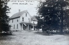 Lakeside Resort Hotel Lake Zurich Illinois Lake Co RPPC Photo Postcard COPY