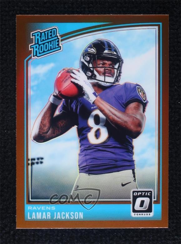 2018 Donruss Optic Rated Rookie Bronze Prizm Lamar Jackson #167 0y8x