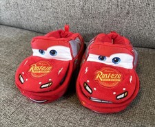 Disney Cars Lightning McQueen Slippers for Toddlers Size 7-8 Preowned READ