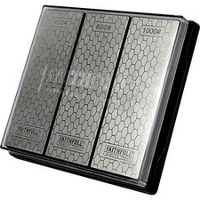 Diamond Whetstone Sharpening Kit. 3 Stones: 400G Coarse, 600G Medium
