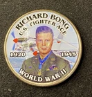 Colorized Kennedy Half Dollar World War II Richard Bong Free Shipping