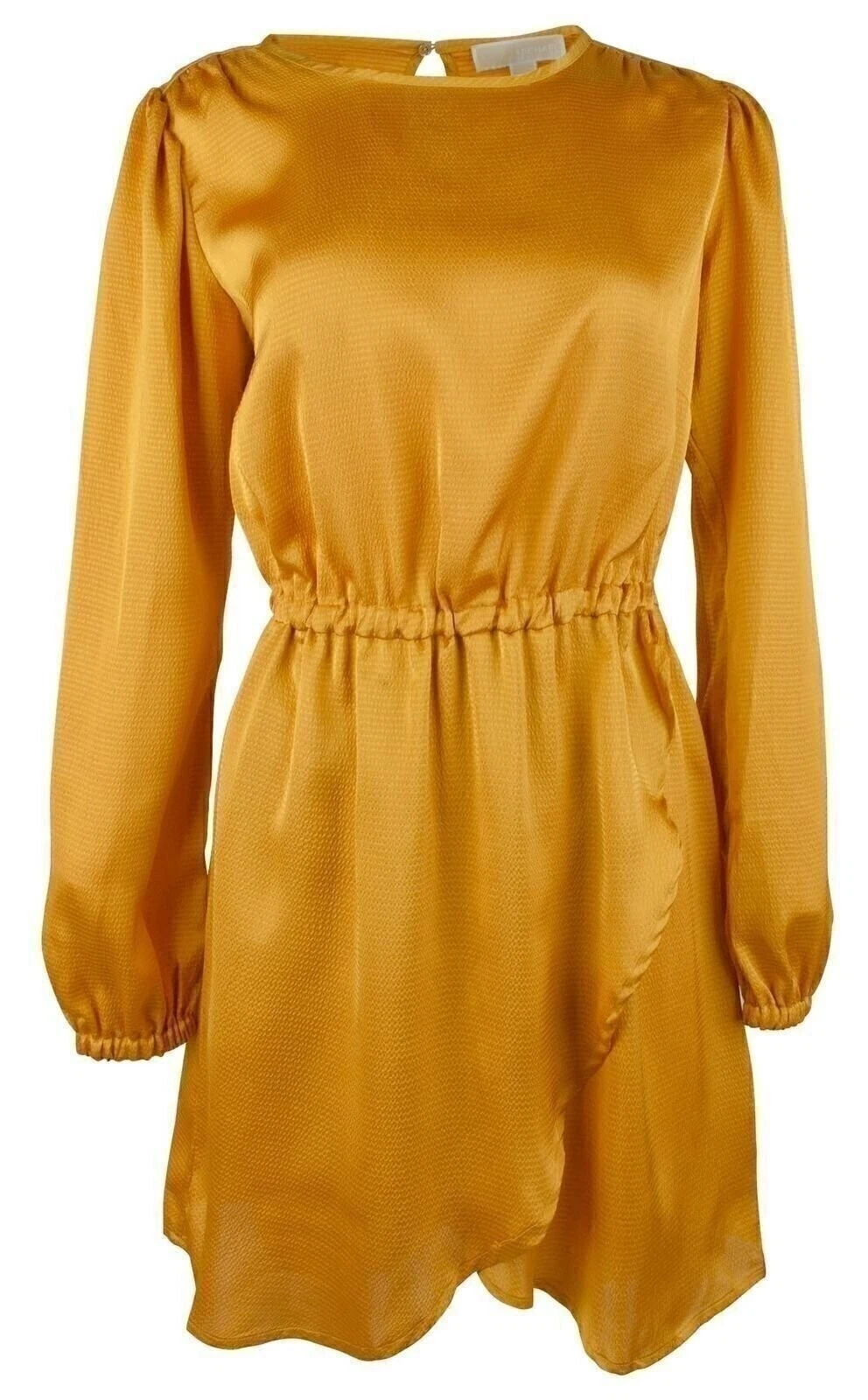 Abito donna Michael Kors manica lunga raso balza