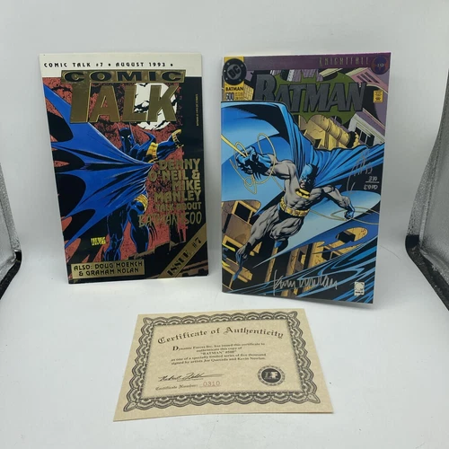 Batman #500 foil/embossed cover AUTOGRAPHED by Joe Quesada and Kevin Nowlan 3