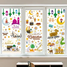 Ramadan Window Cling Stickers Eid Mubarak Party Decorations