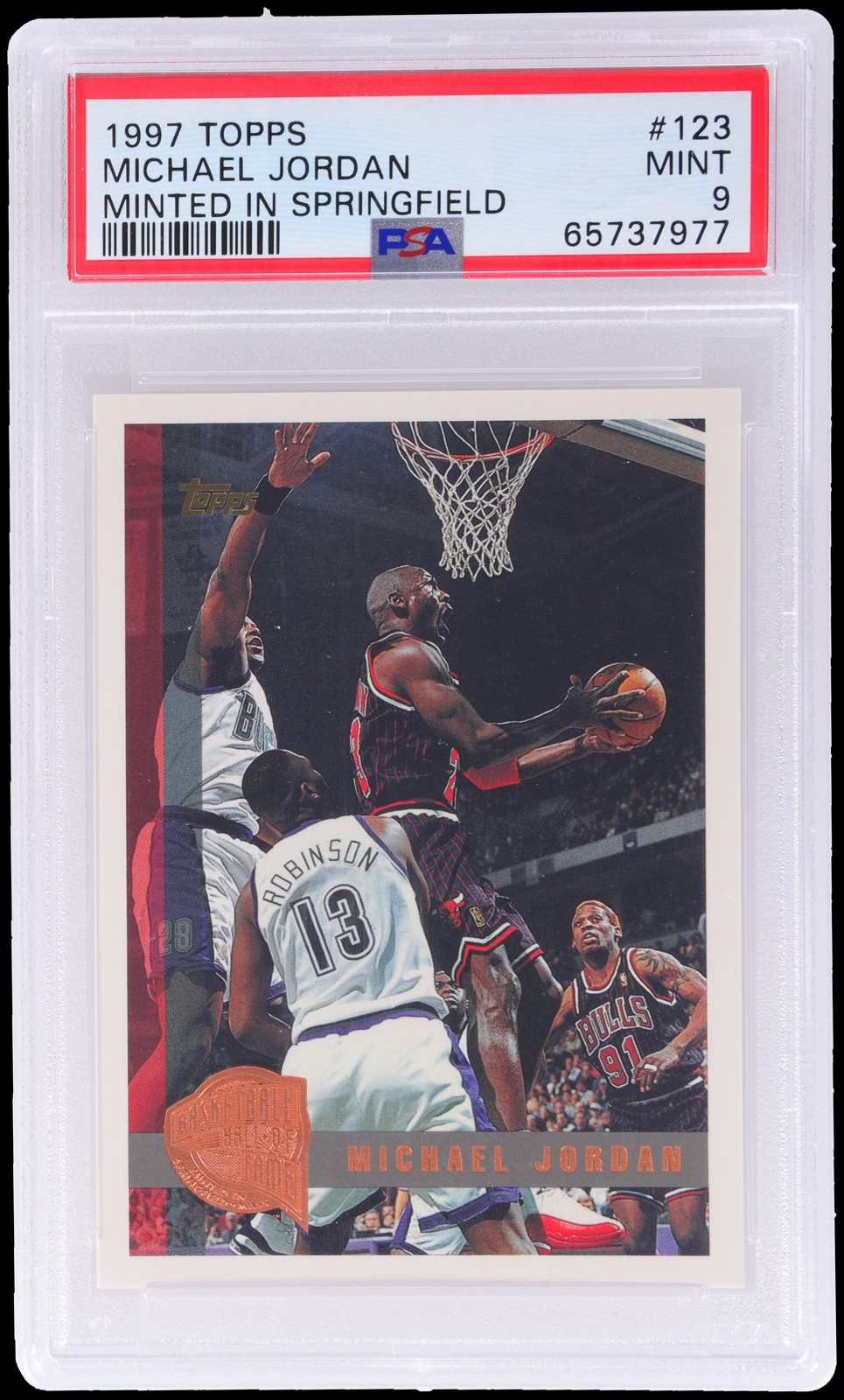 1997 Topps Michael Jordan #123 PSA 9 Minted In Springfield Basketball Mint