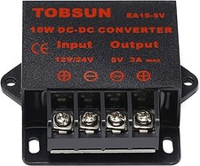 DC 12V 24V to 5V 3A Converter DC Voltage Reducer Regulator Step Down Buck Con...