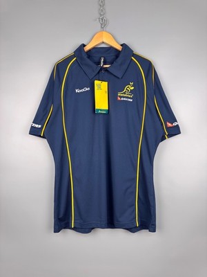 NWT! KooGa Australia Wallabies Rugby Union Polo Shirt Jersey Navy Blue Men's XXL