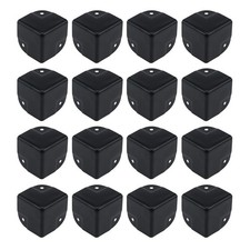 16 PCS Black Metal Corner Protector 1.57 Inch Box Edge Guard 40x40x40mm