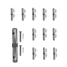 Fudatong 1-1/4 in OD Scaffolding Coupling 1.25 inches x 9 inches, Silver