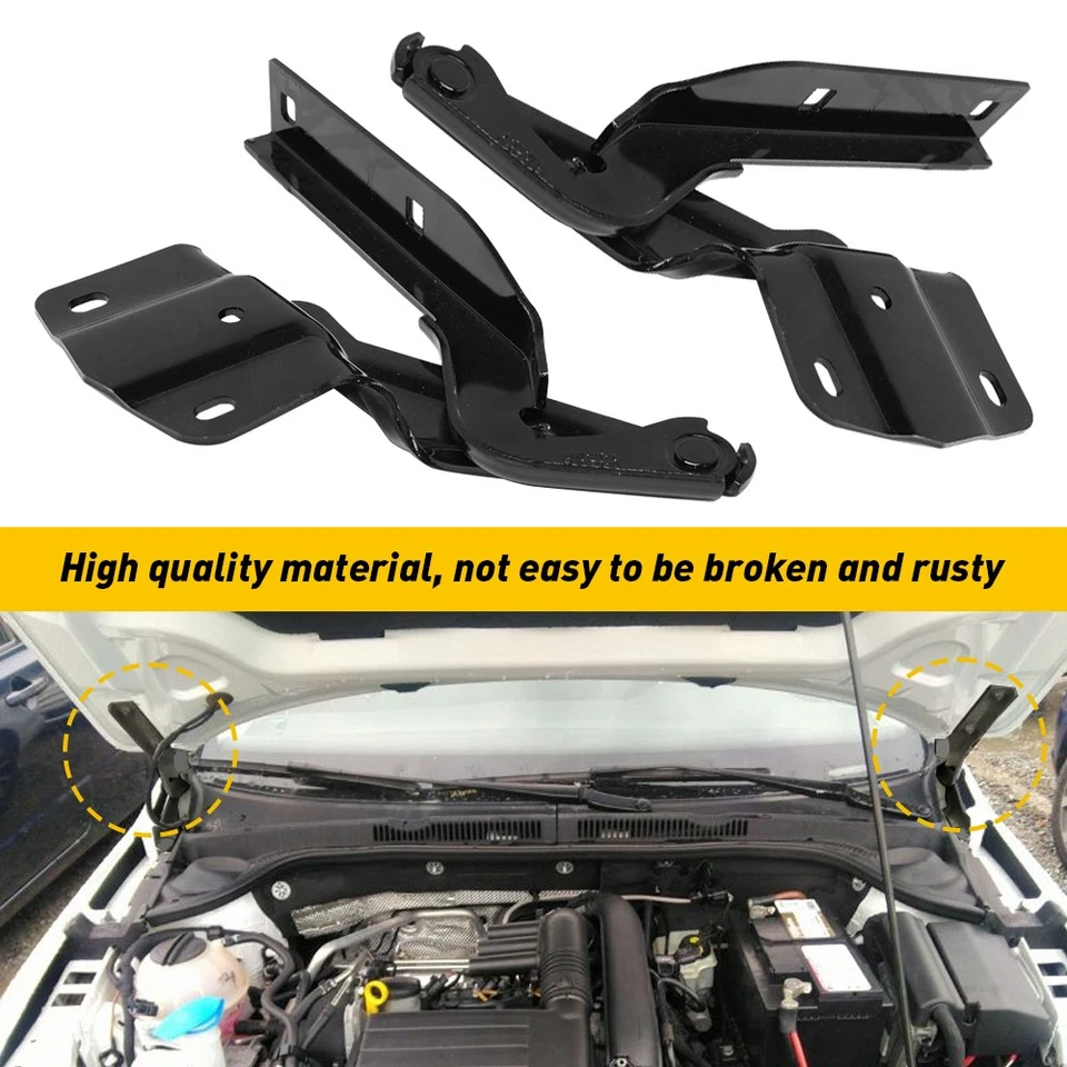 Front Driver&Passenger Side Hood Hinge Set For 2013-2016 Volkswagen Jetta Hybrid - Image 3 of 4
