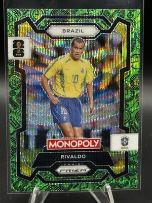 Rivaldo 2026 FIFA World Cup Prizm Monopoly Green Icon Wave Prizm SP