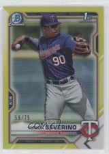 2021 Bowman Chrome Prospects Yellow Refractor 59/75 Yunior Severino 06qf